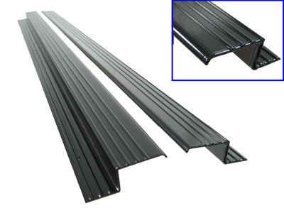 VW Door Sills, Billet Aluminum, Gloss Black, Pair, All Sedans